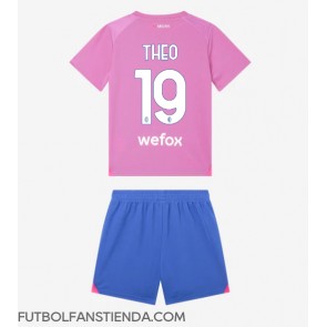 AC Milan Theo Hernandez #19 Tercera Equipación Niños 2023-24 Manga Corta (+ Pantalones cortos)